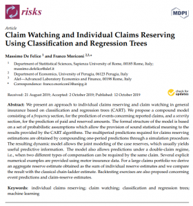 Claim Watching and Individual Claims Reserving Using Classification and Regression Trees